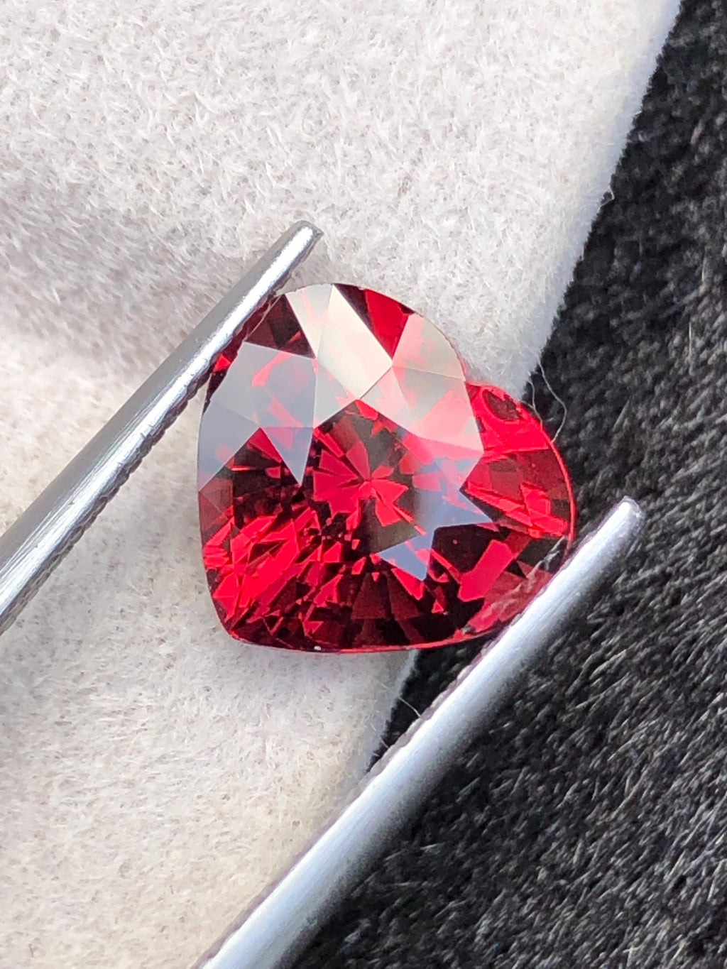 Rhodolite Garnet 3.18ct Heart Cut Vibrant Reddish Gemstone from Tanzania