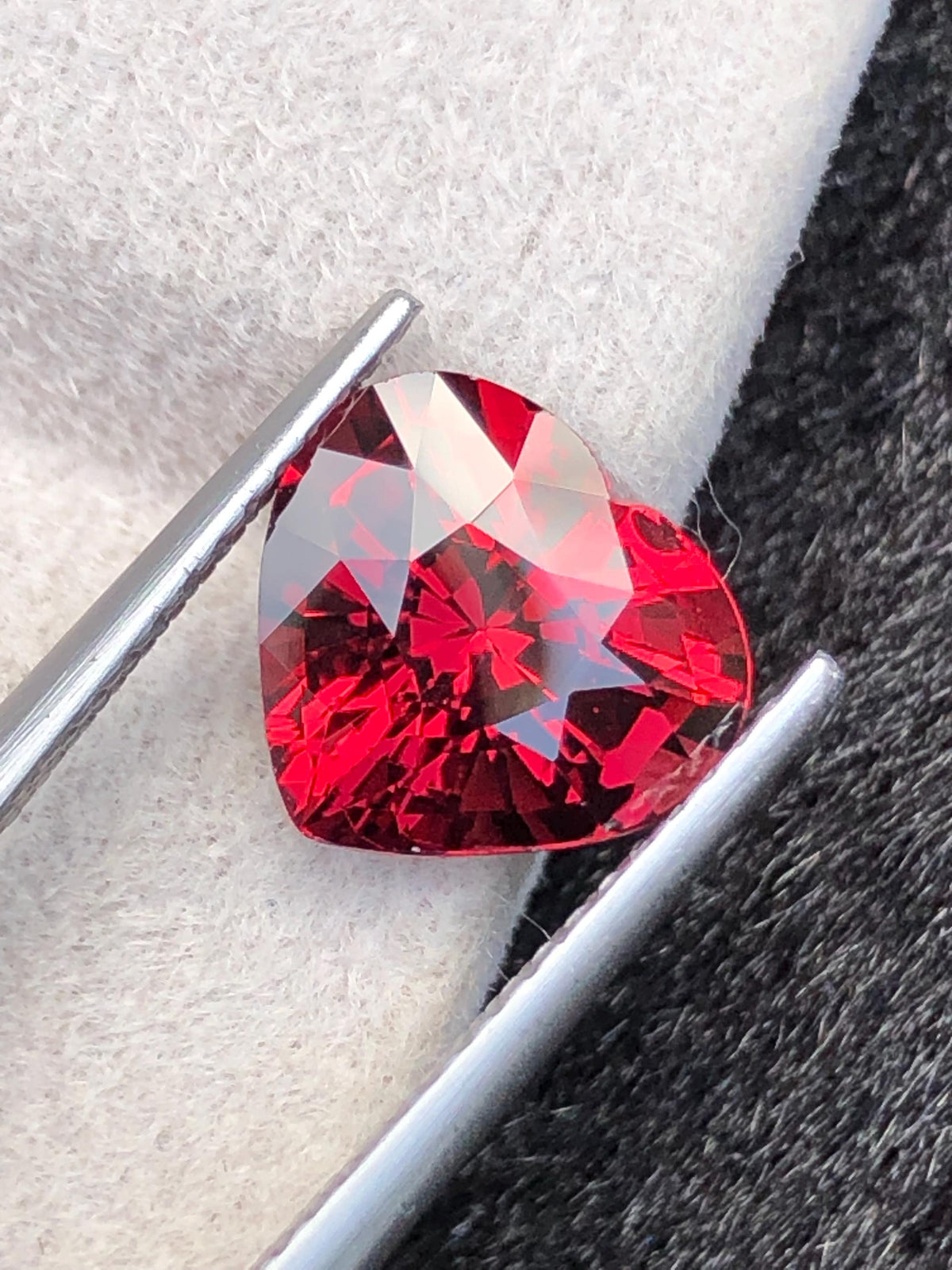 Rhodolite Garnet 3.18ct Heart Cut Vibrant Reddish Gemstone from Tanzania