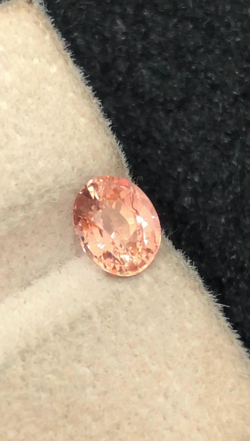 Padparadscha Sapphire 1.03 ct Oval Cut Madagascar  – Vibrant Light Orange-Pink Glow With Certificate