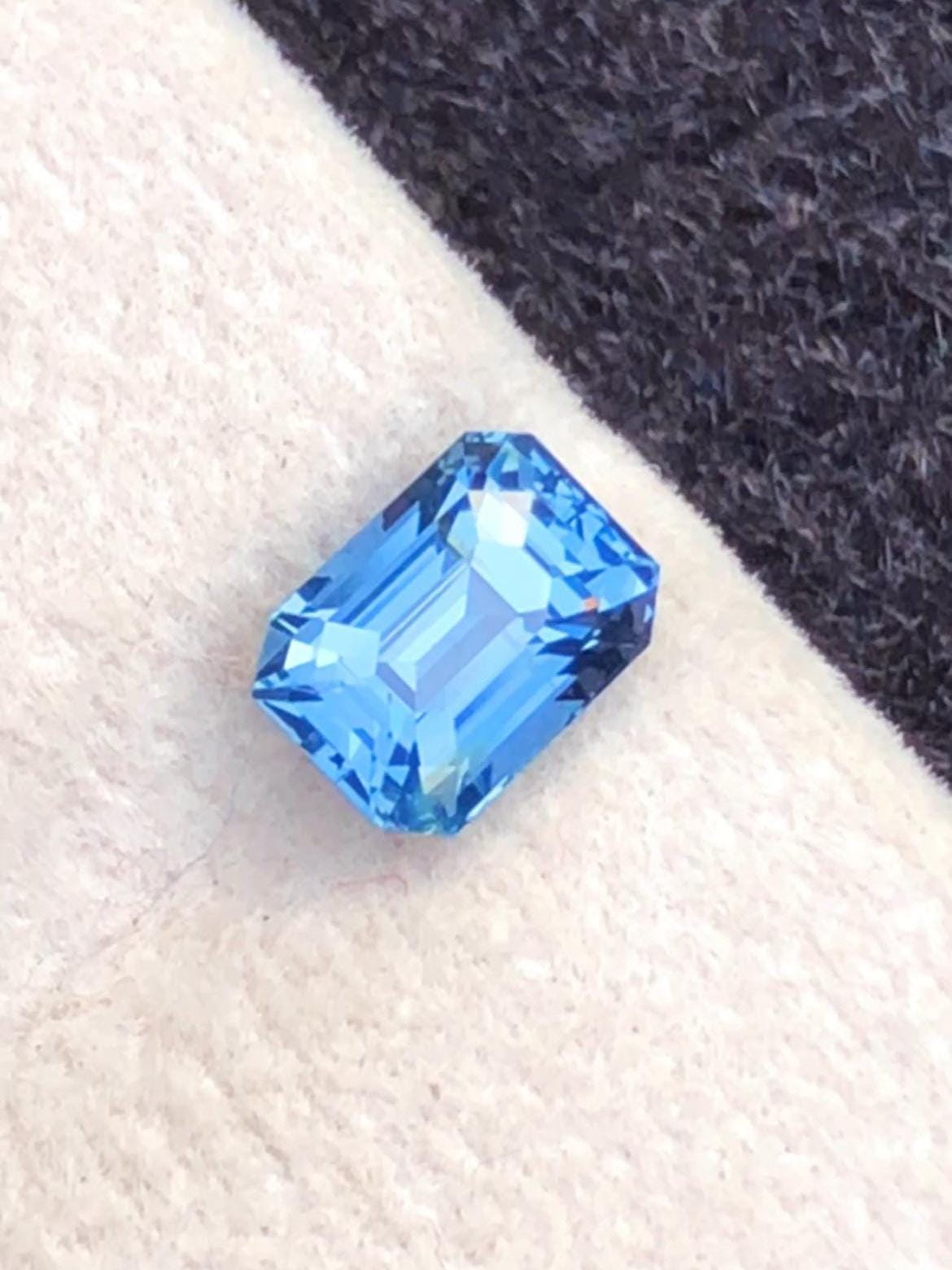 Cobalt Spinel 1.61 ct Emerald Cut Tanzanian – Vivid Blue Certified Gemstone