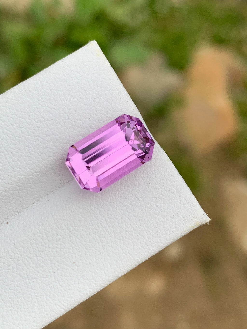 Emerald Cut Pink Kunzite Gemstone: Natural Faceted Spodumene, 7.50 CT