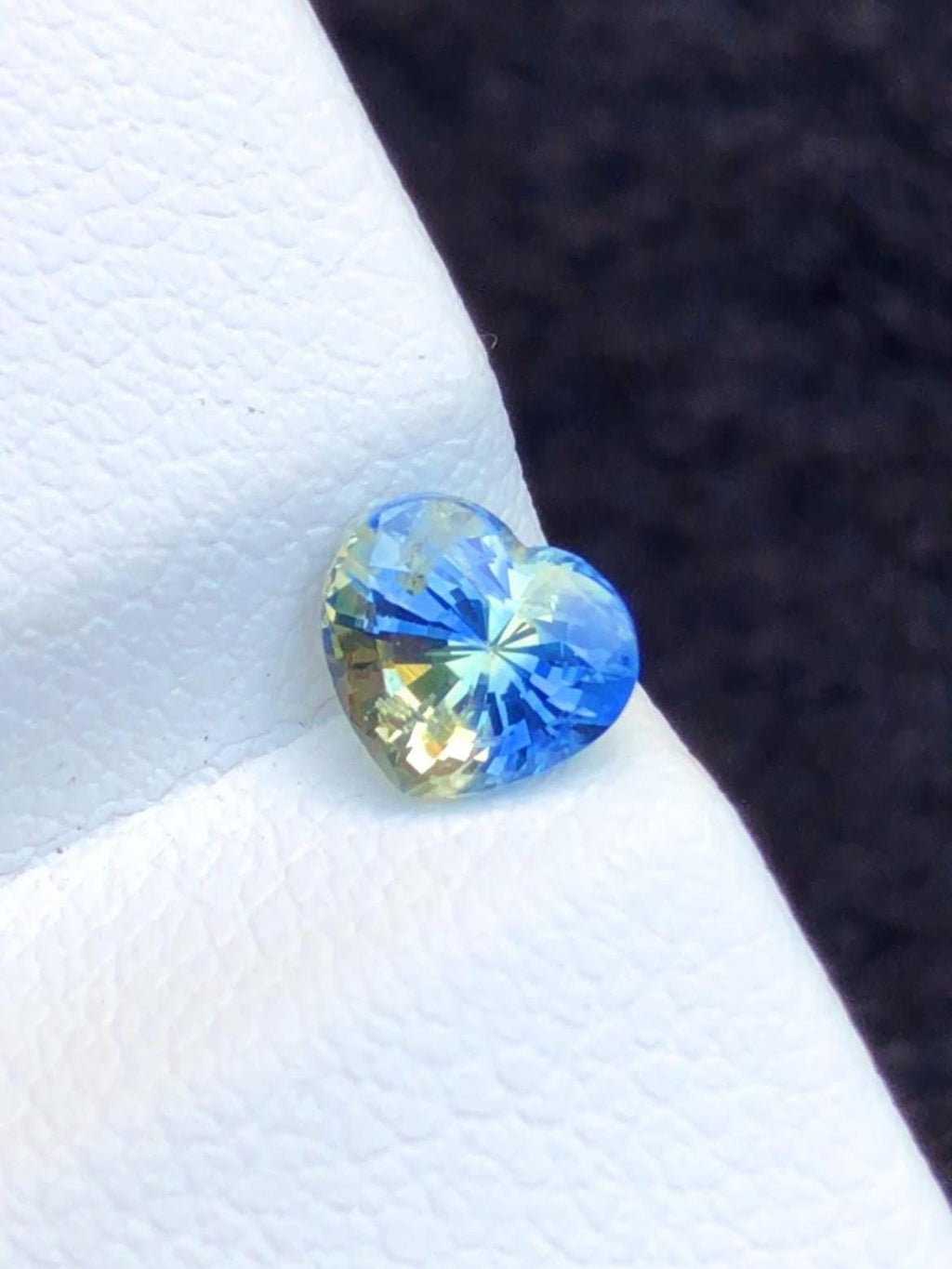 Parti Sapphire 1.02 Ct Heart Cut Madagascar Certified Bi-Color