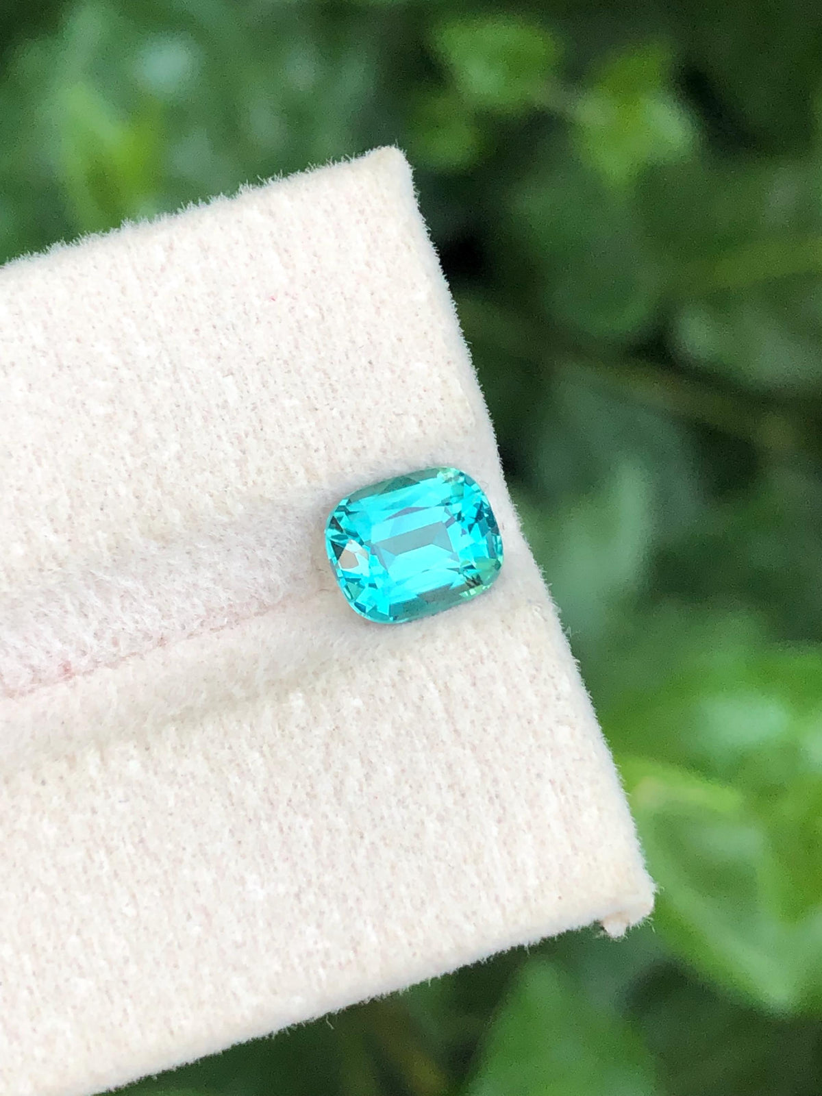 Lagoon Tourmaline 1.35 Carat Cushion Cut Loose Gemstone  from Afghanistan