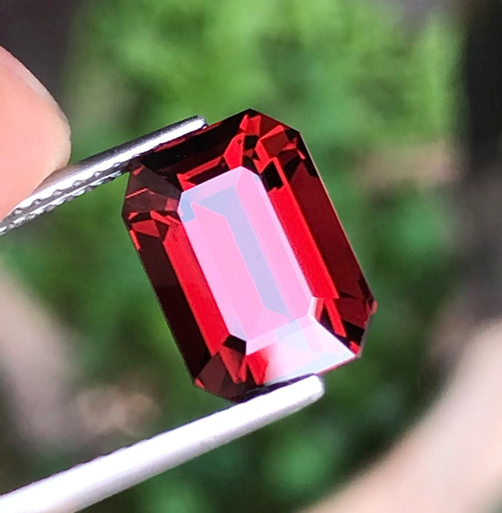 Certified Orangy Red 6.06 Cts Tanzanian ALMANDINE GARNET,Top Grade Gem