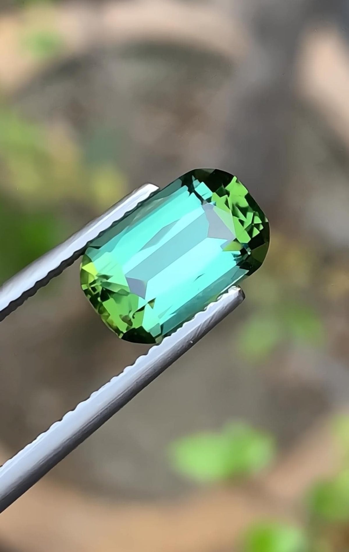 Natural Bluish-Green Tourmaline Gemstone – cushion Cut, 2.60 Carats from (Afghanistan)