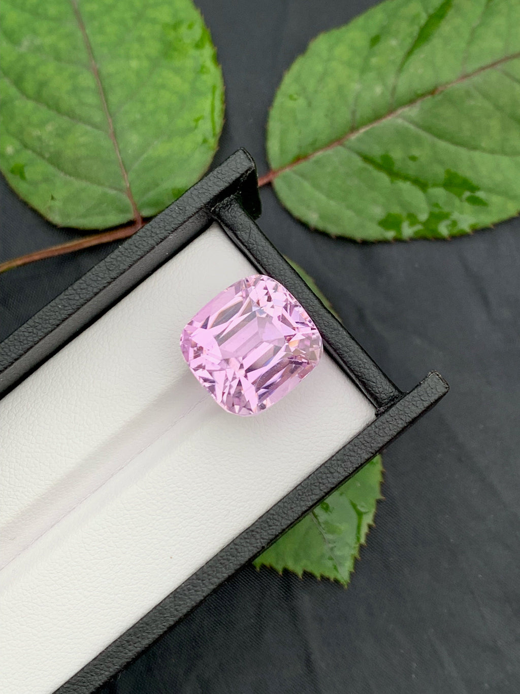 24.70 CT Blossom Pink Kunzite Gemstone: Cushion Cut, Flawless