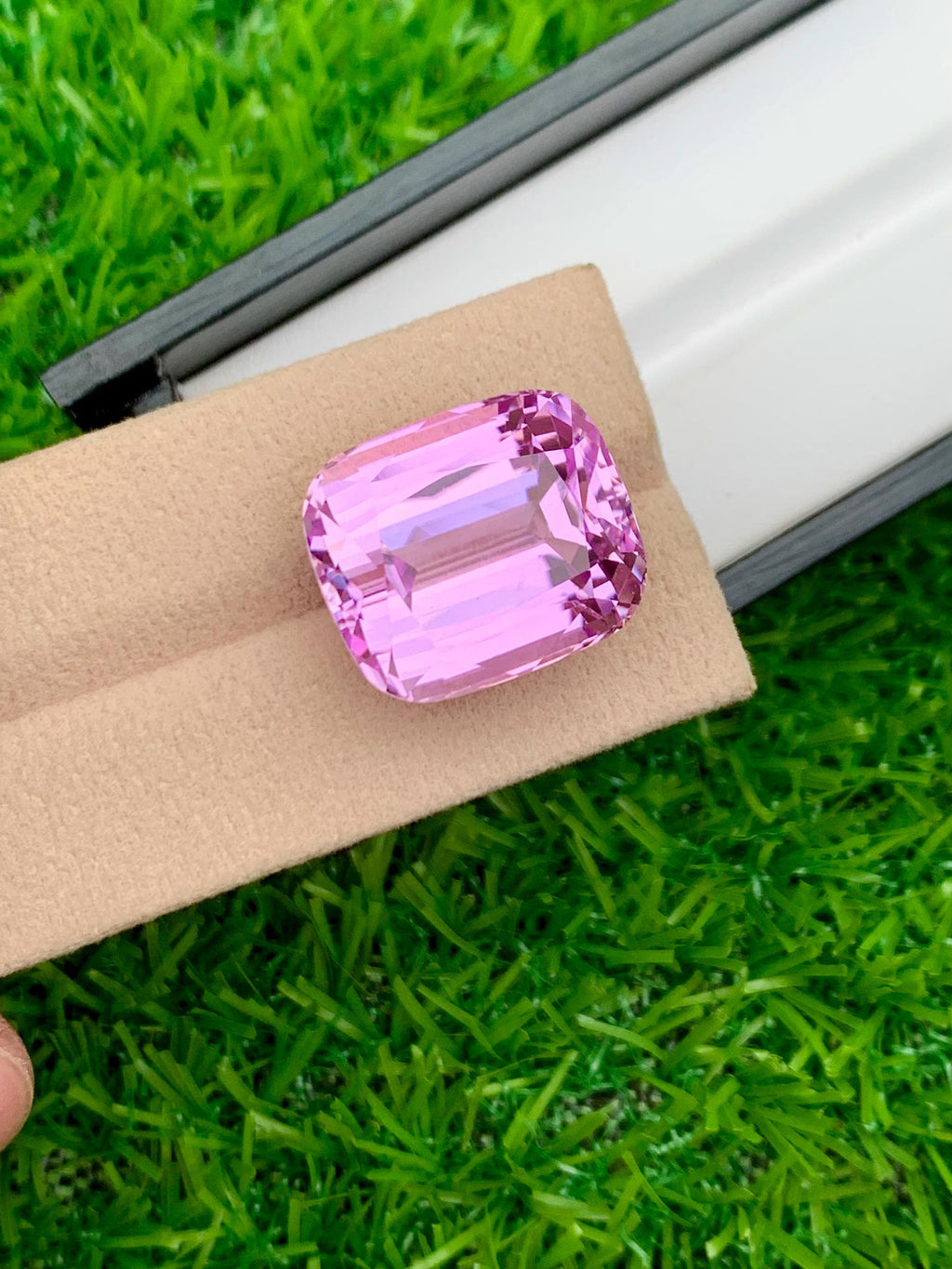 Deep Pink Kunzite Gemstone: 42.55 CT Cushion Cut, Afghanistan Origin