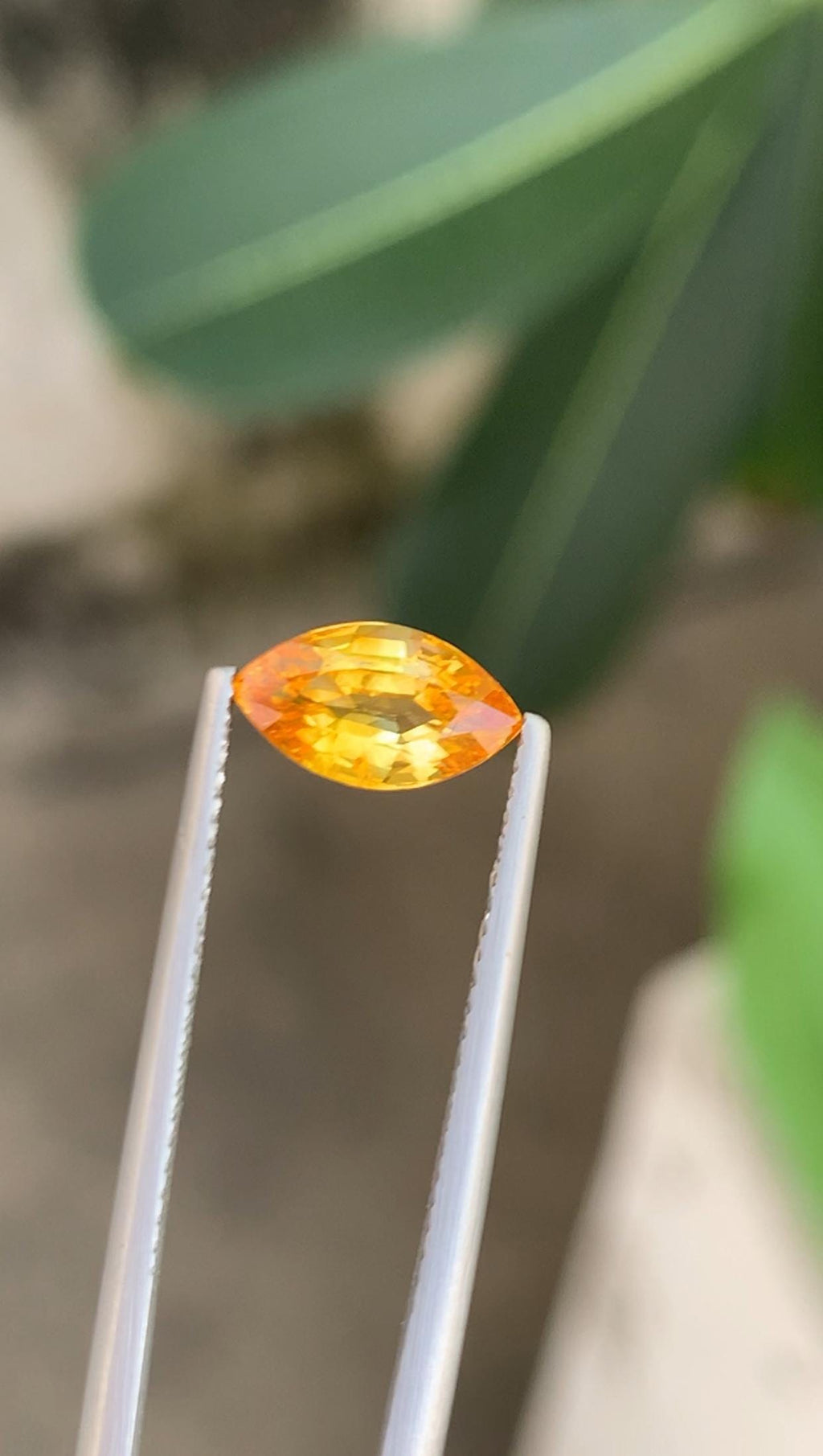 1.90 Carat Orange Sapphire: Marquise Cut Loose Gemstone from Sri Lanka