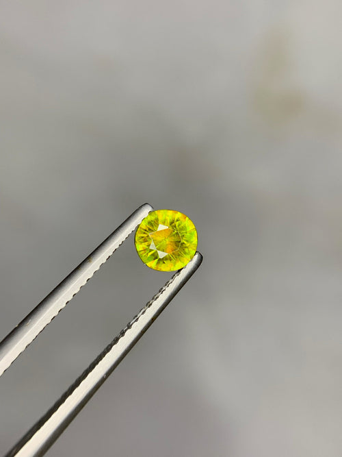 0.75 Carat Natural Chrome Sphene Loose Gemstone: Nugget Green Sparkle