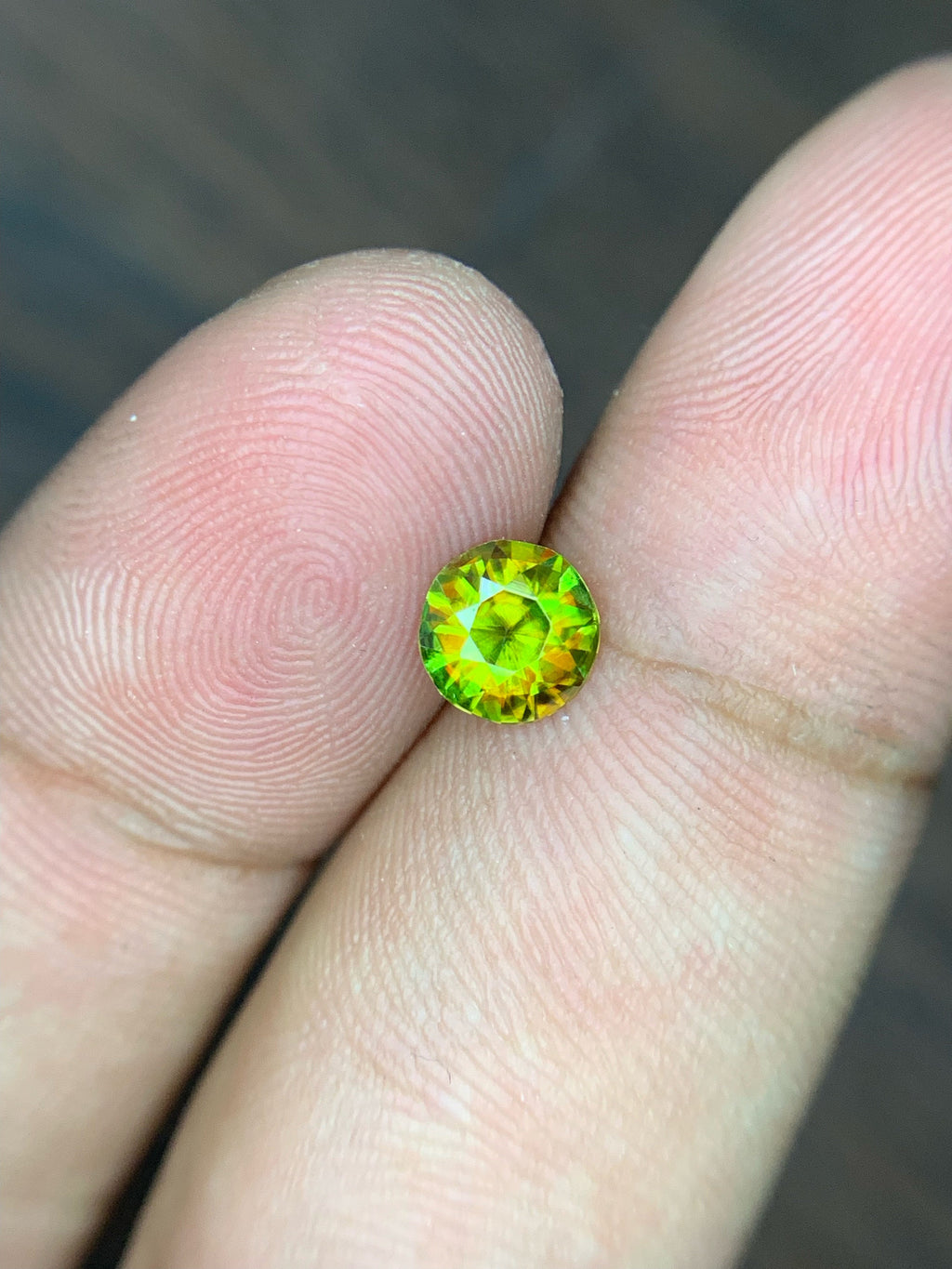 0.75 Carat Natural Chrome Sphene Loose Gemstone: Nugget Green