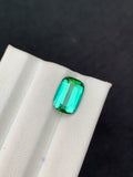 Natural Green Tourmaline Gemstone: Cushion Cut, Afghanistan Origin (11x7x4 MM)