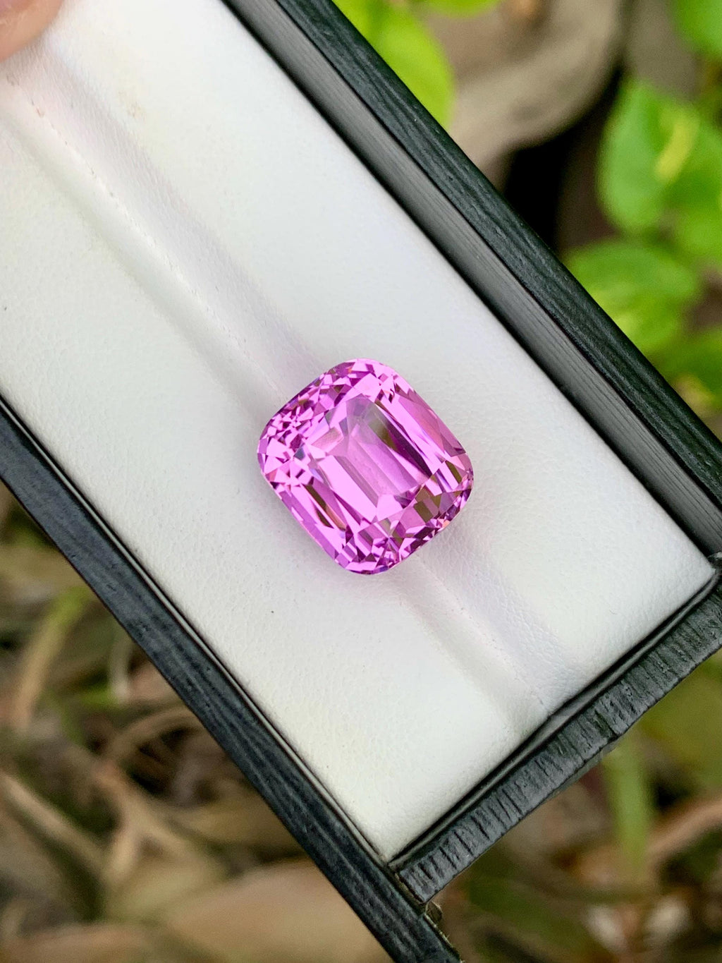 Natural Pink Kunzite Gemstone: 23.30 CT Cushion Cut, Afghanistan