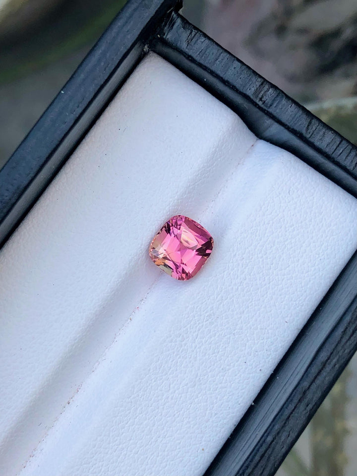 Natural Pink Tourmaline Gemstone: 2.25 CT Cushion Cut, Afghanistan Origin
