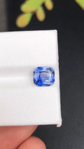 2.5 CT Cushion Cut Blue Sapphire Gemstone: Ring Stone