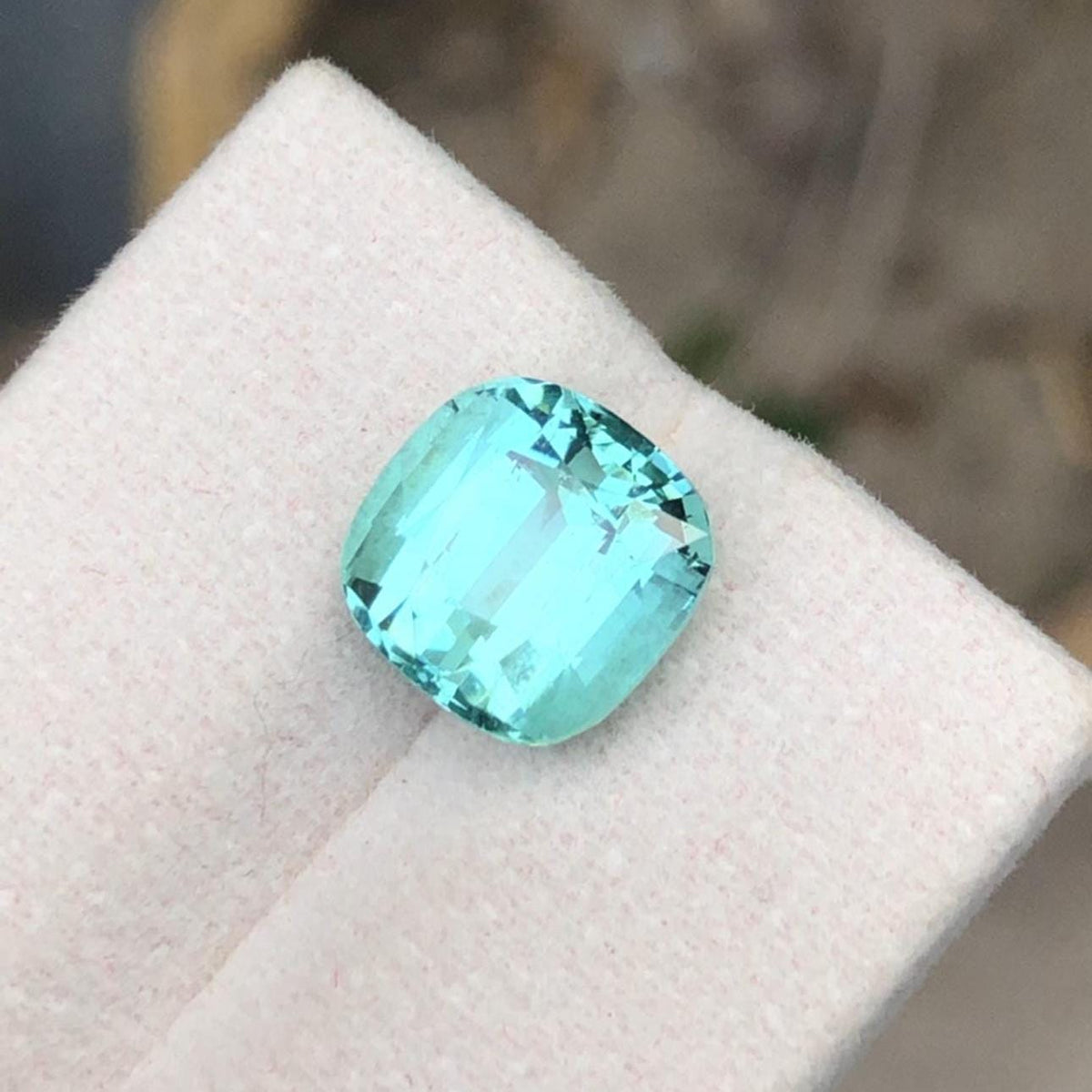 Lagoon Tourmaline 5.50ct Cushion Cut Loose Gemstone from Nuristan Afghanistan