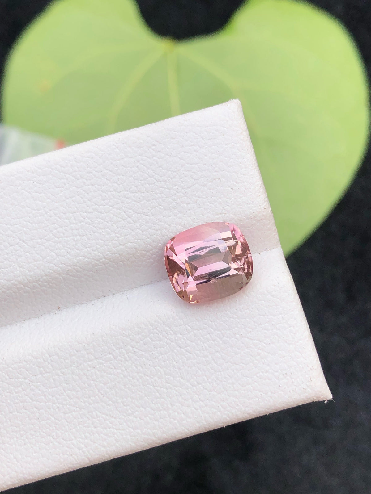 Natural Light Pink Tourmaline Gemstone: 3 CT Cushion Cut Stone