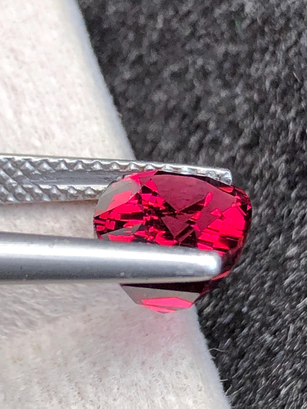 Rhodolite Garnet 3.09ct Cushion Cut Raspberry Pink from Tanzania