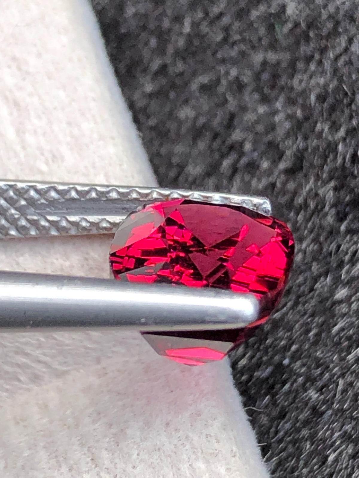 Rhodolite Garnet 3.09ct Cushion Cut Raspberry Pink from Tanzania