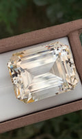 Unheated Imperial Topaz Gemstone: 126 CT Natural Yellow Cushion Cut Stone