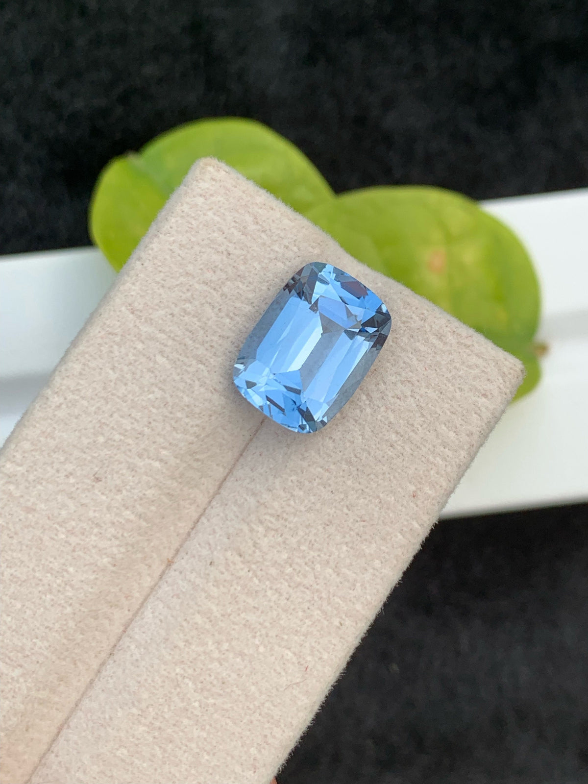 5.20 CT Brazilian Aquamarine Loose Gemstone: Santa Maria Blue Cushion Cut