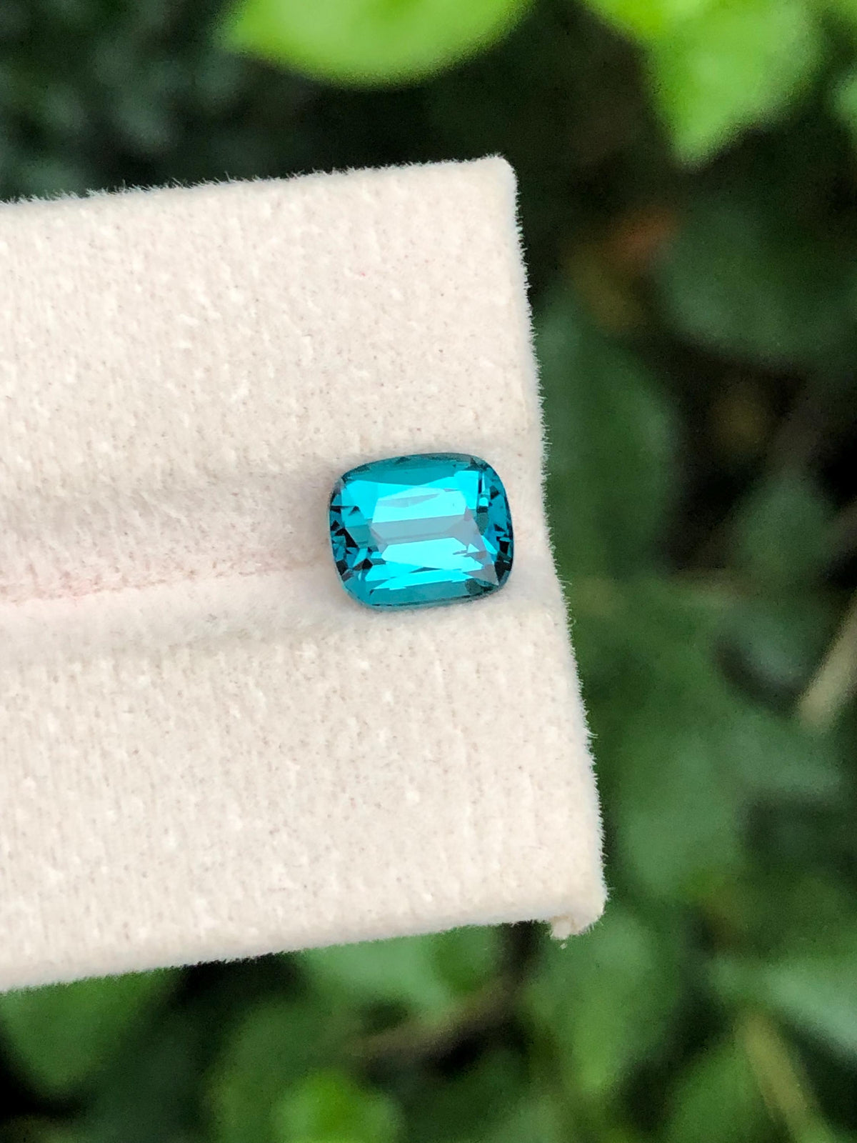 Natural 2.20 Carat Neon Blue Tourmaline Gemstone from Afghanistan – cushion Cut
