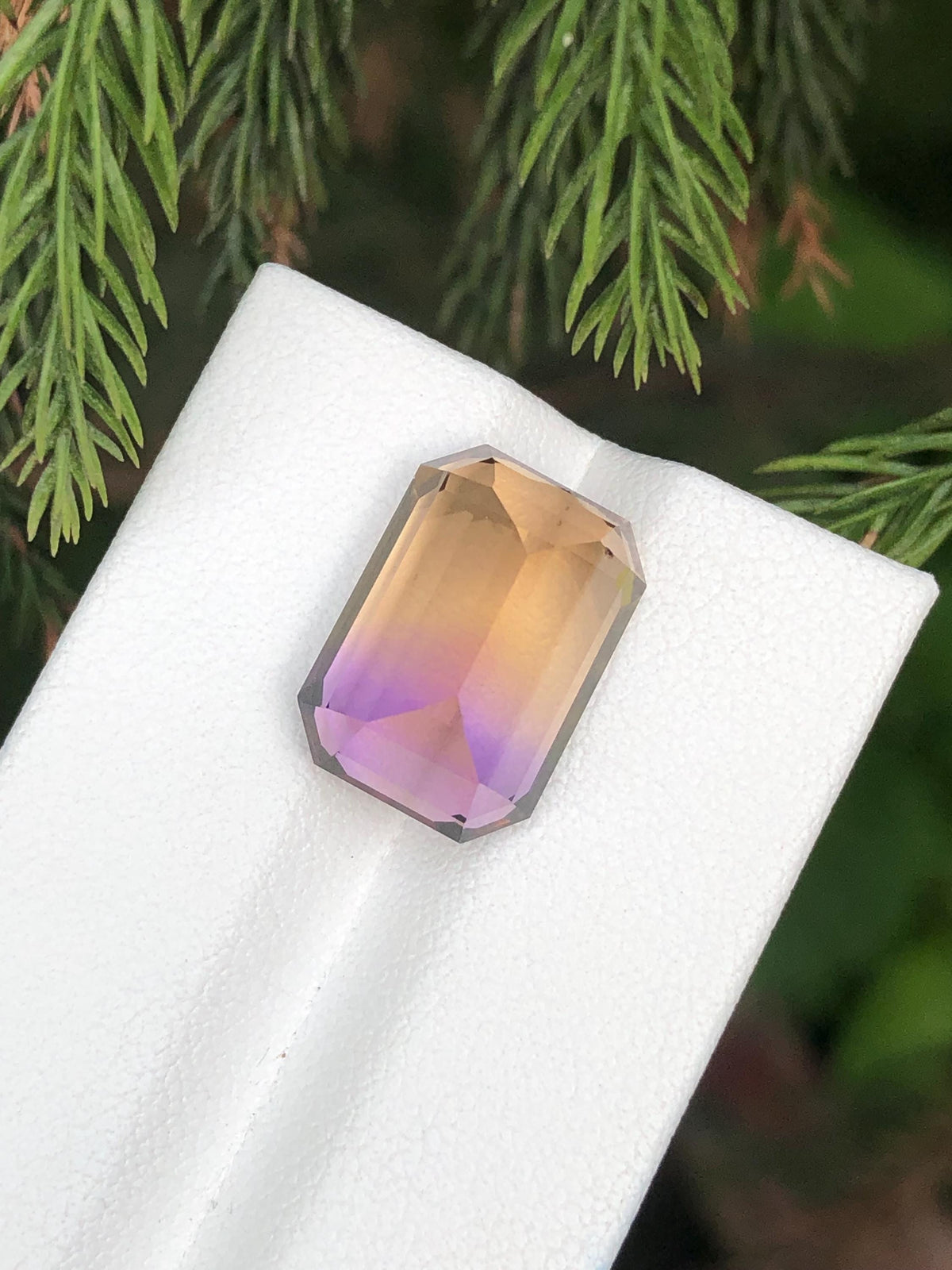 Ametrine 10.80 ct Emerald Cut • Bi-Color Gemstone from Bolivia
