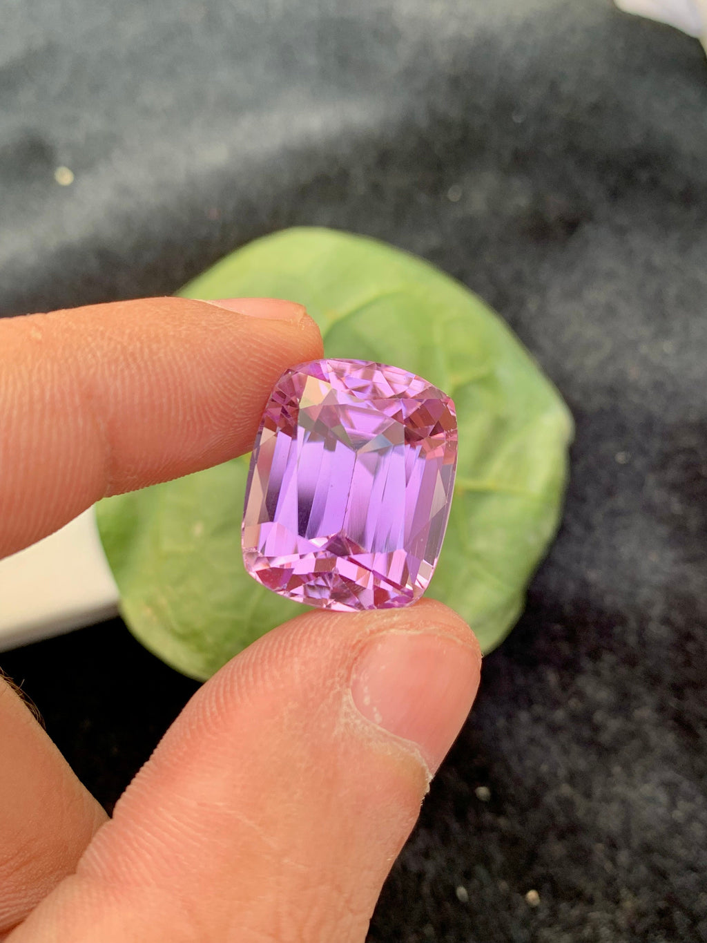 Natural Pink Kunzite Gemstone: 31.05 CT Faceted Cushion Cut