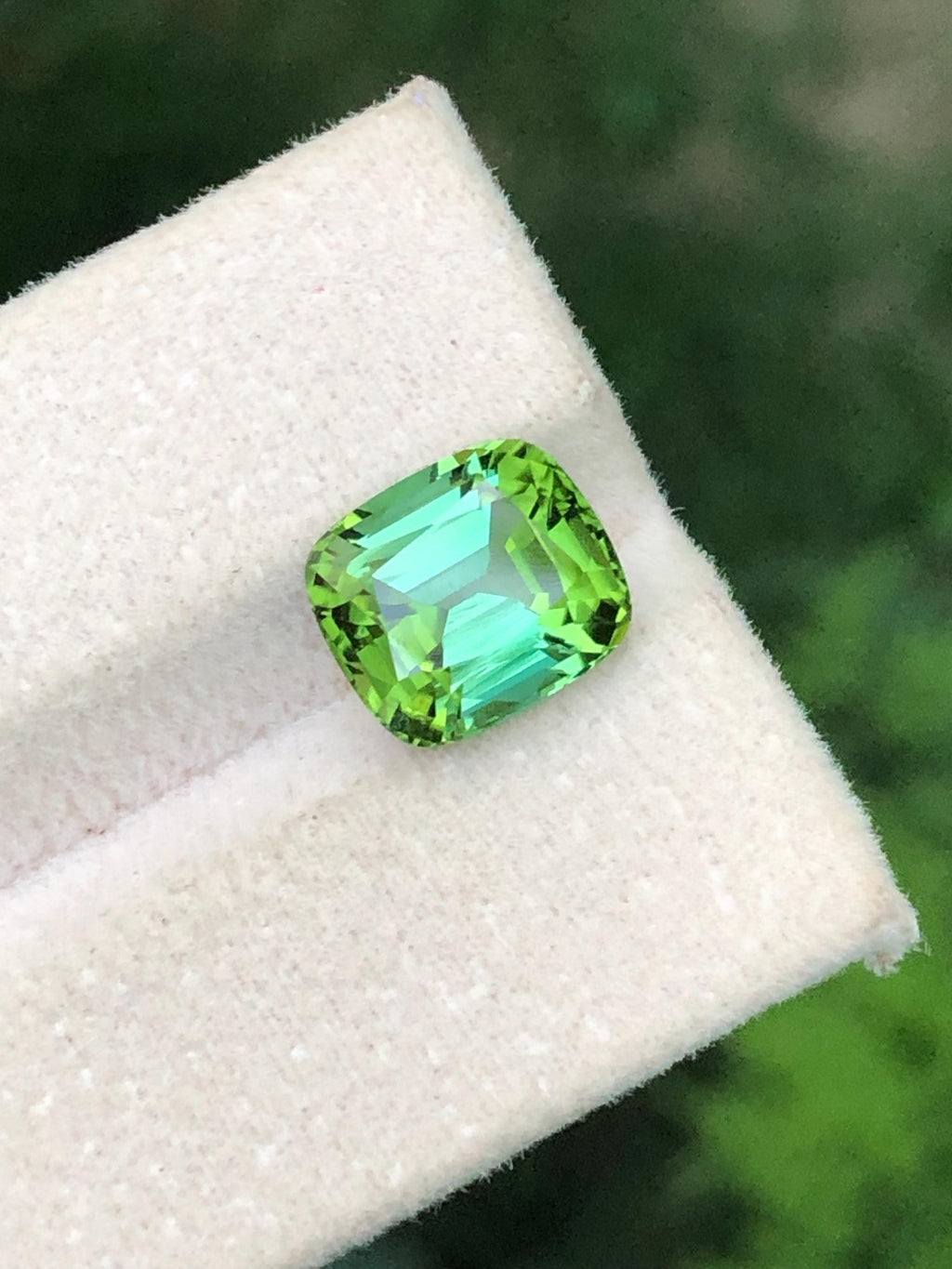 Bluish Green Tourmaline 4.20 Carat Asscher Cut Loose Gemstone