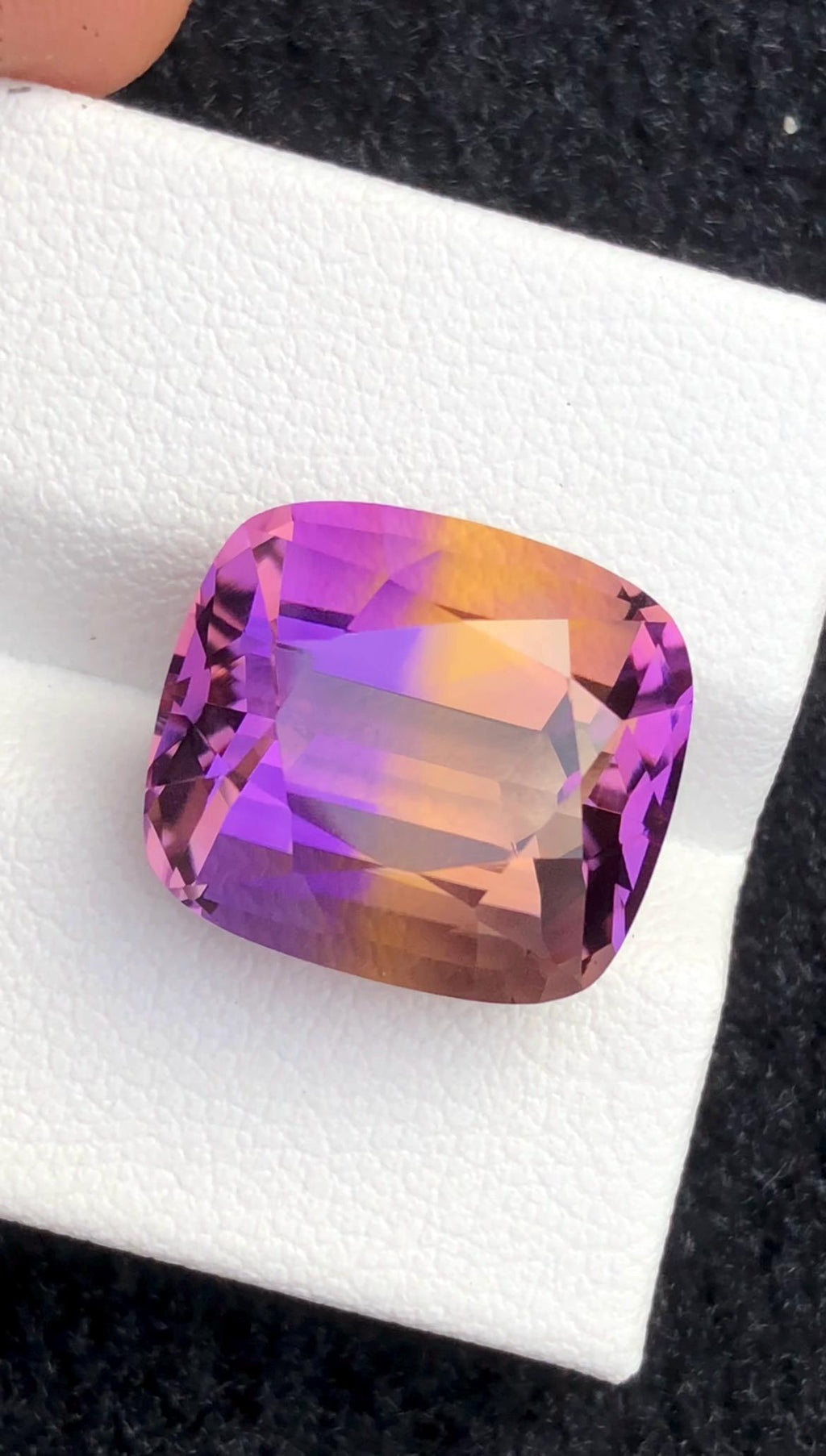 Bi-Color Ametrine 12.50 Ct Cushion Cut – Gemstone from Brazil