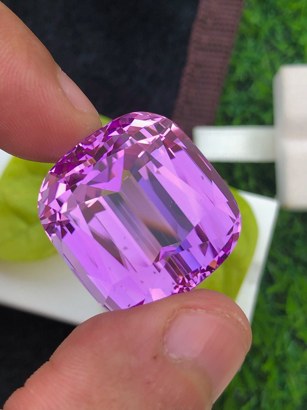 Natural Lilac Kunzite Gemstone: 78.95 CT Flawless Cushion Cut
