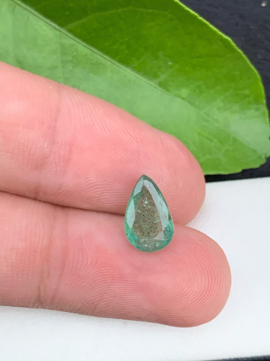 Zambia Emerald Gemstone: Pear Cut, Natural Loose Stone, 2.70 CT