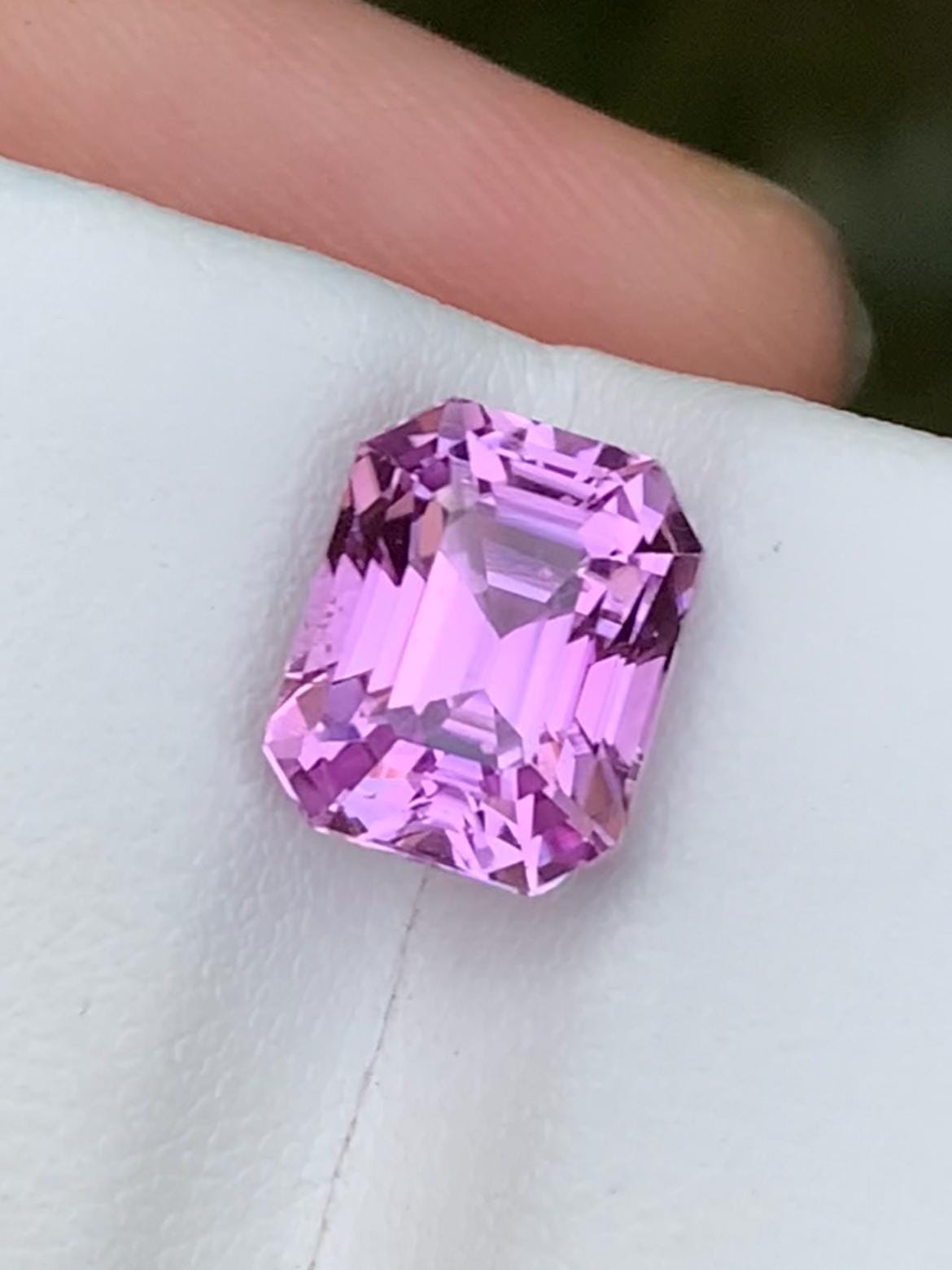Vivid Pink Kunzite Gemstone: 4.90 CT Faceted Cushion Cut From Nuristan Afghanistan