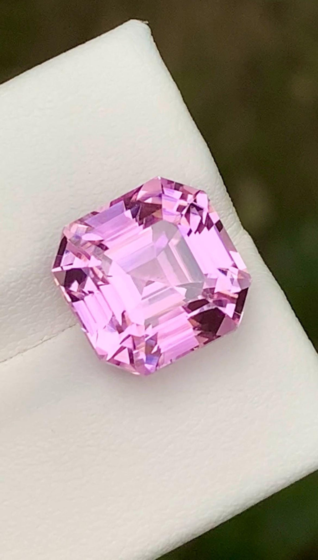 Pink Kunzite Gemstone: 9.35CT Faceted Asscher Cut From Nuristan Afghanistan