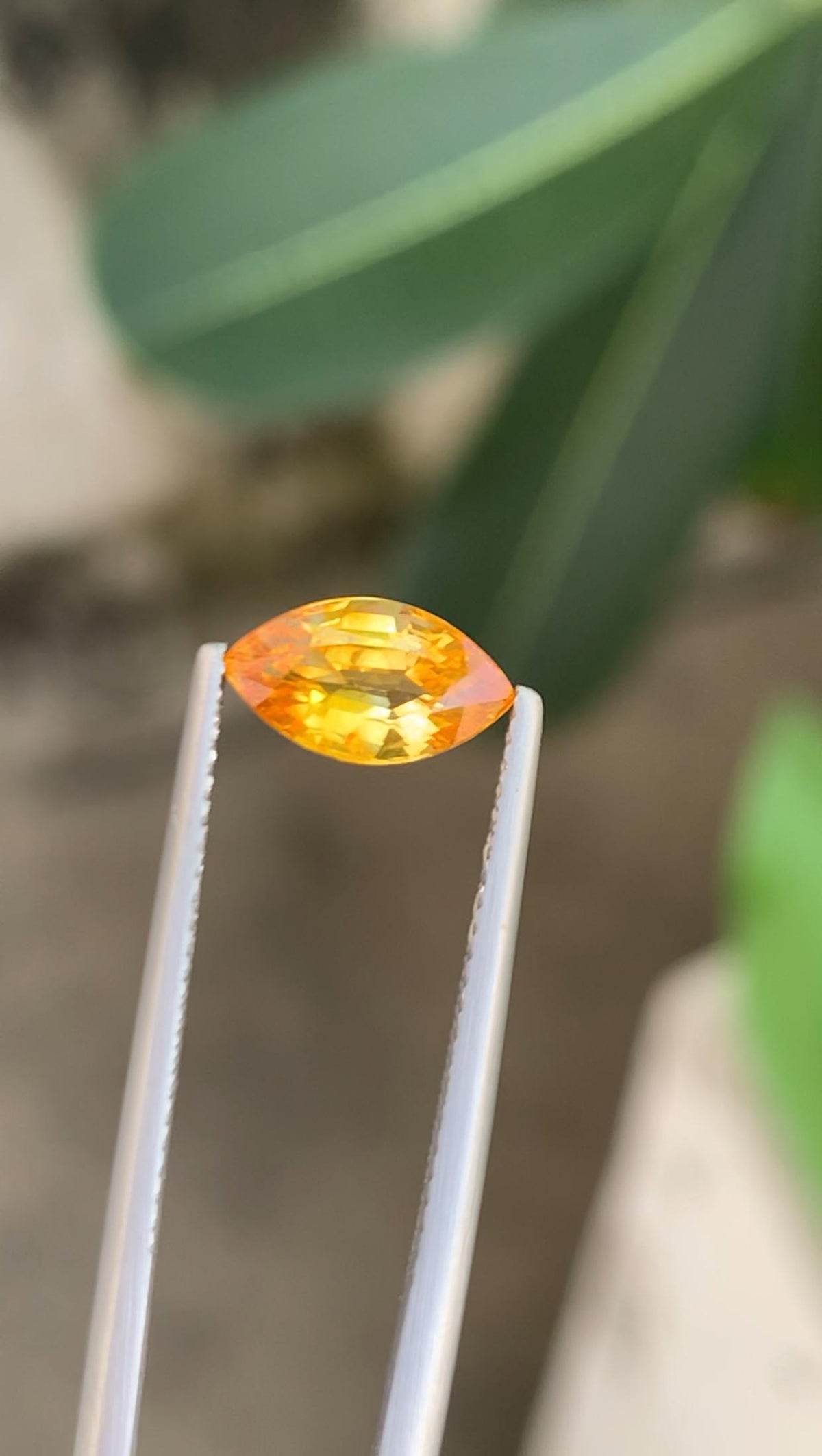 1.90 Carat Orange Sapphire: Marquise Cut Loose Gemstone from Sri Lanka