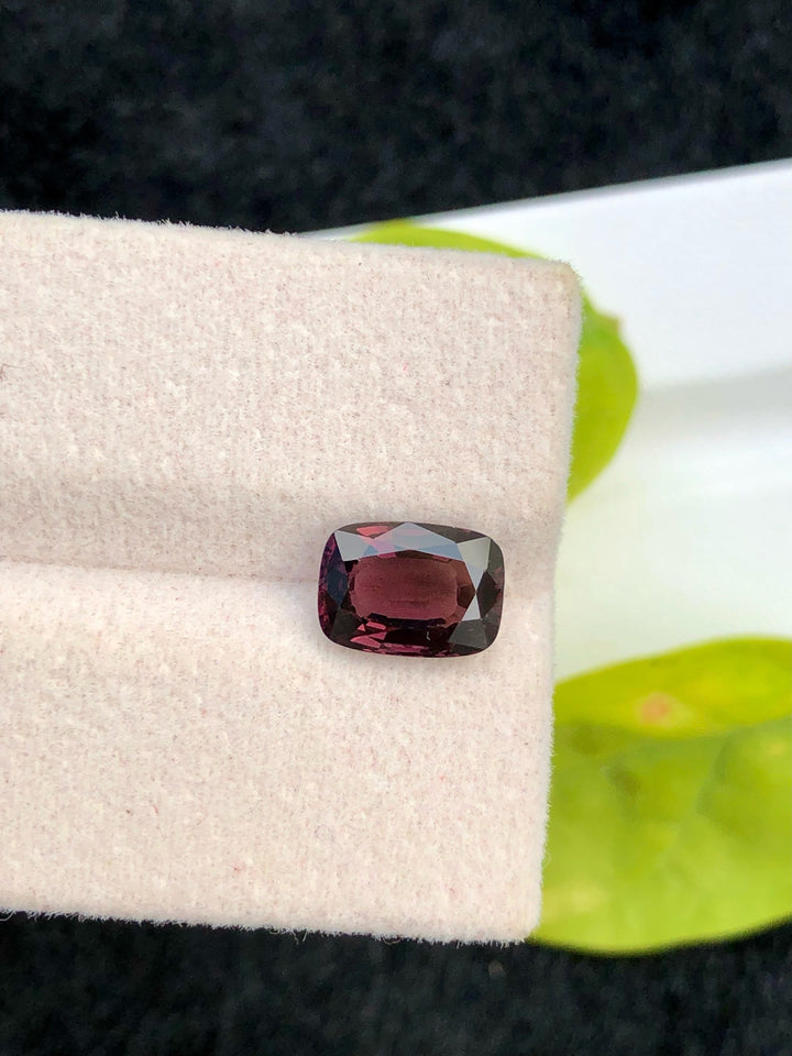 2.10 Carat Purple Spinel Gemstone: Natural Faceted Burma Stone (7x5x3 mm)
