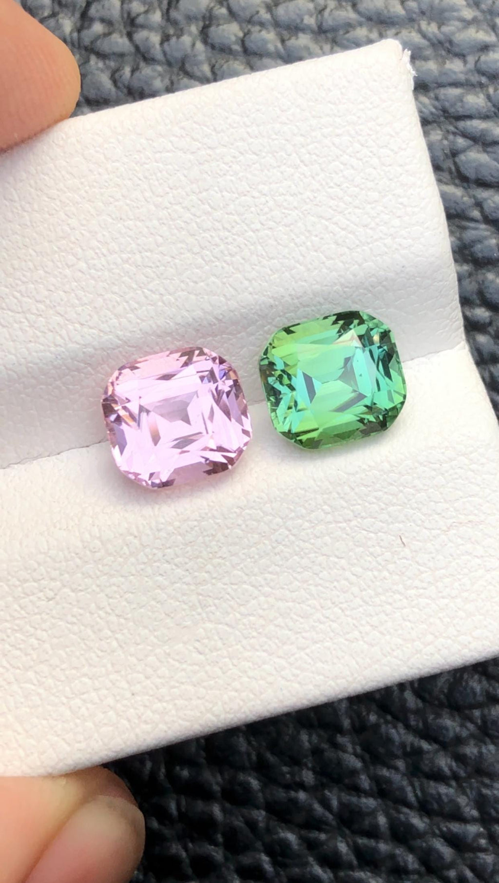 Pink & Bluish-Green Tourmaline Pair: 4.70 CT Afghanistan Gemstone