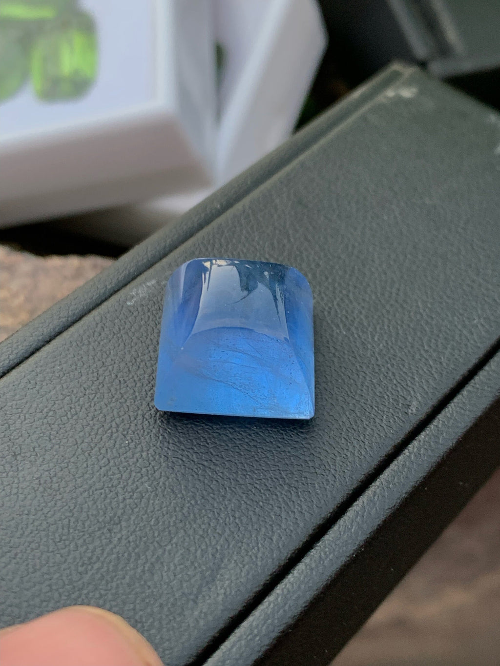 Santa Maria Aquamarine Cabochon: 28 Carat Sugarloaf Gemstone