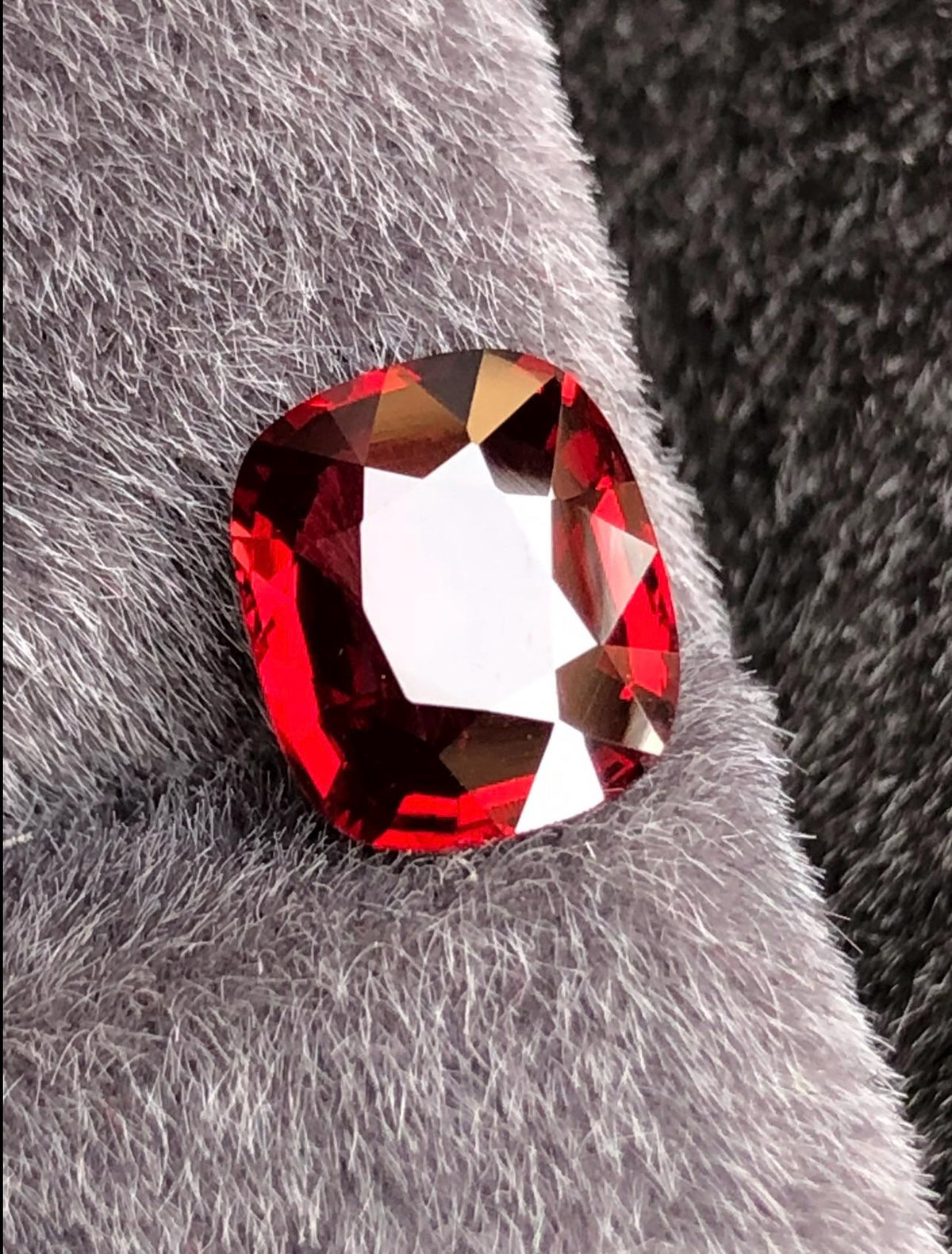 Vivid Red Spinel 2.09 ct Step Cushion Cut - Burma Gemstone Loose Stone