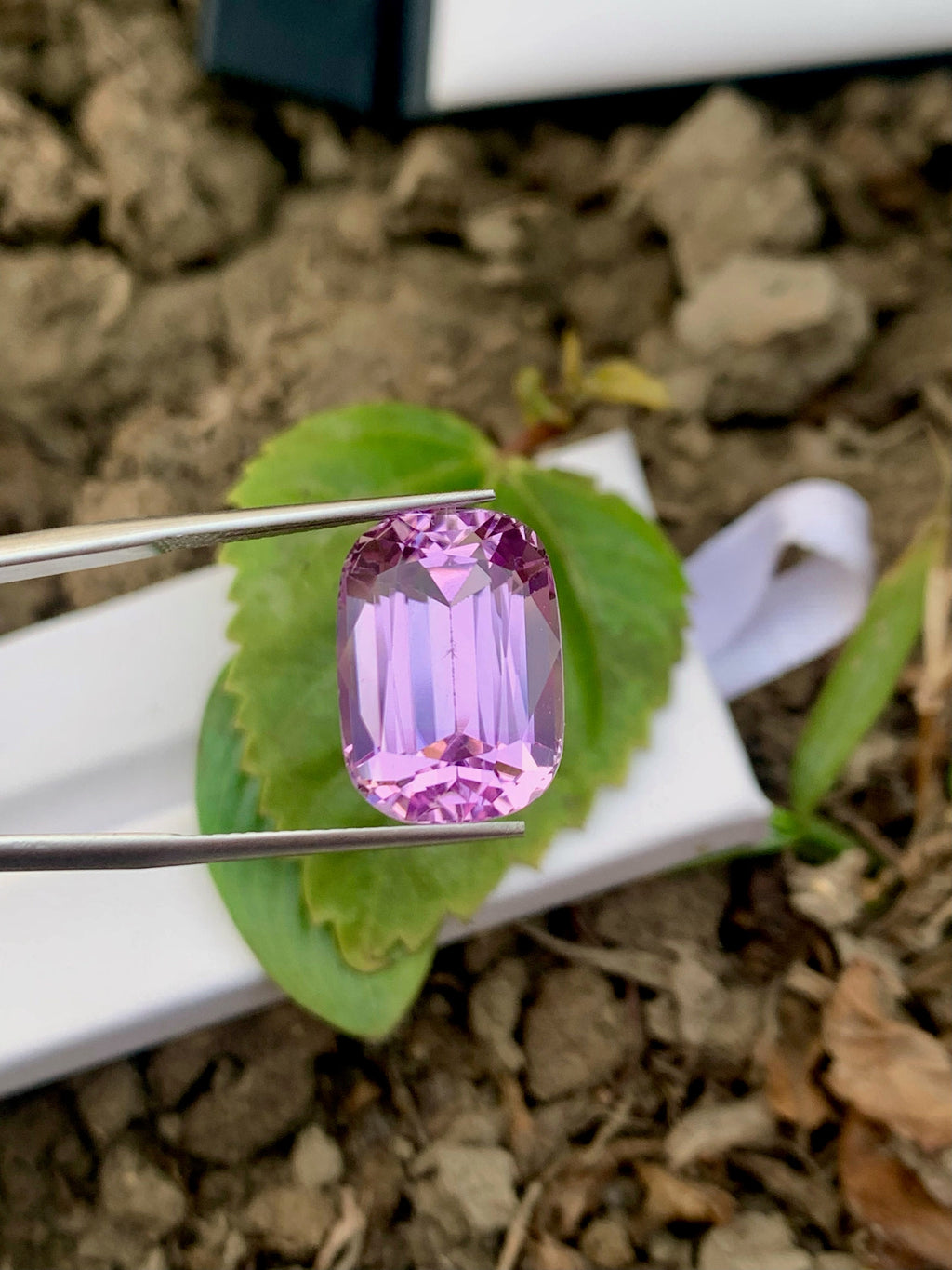 Faceted Light Pink Kunzite Gemstone: Cushion Cut, 15.55 CT