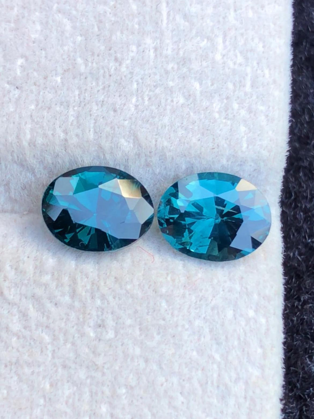 Greenish-Blue Spinel Pair 2.20ct Oval Faceted Cut – Tanzania, No-Heat Certified Quality
