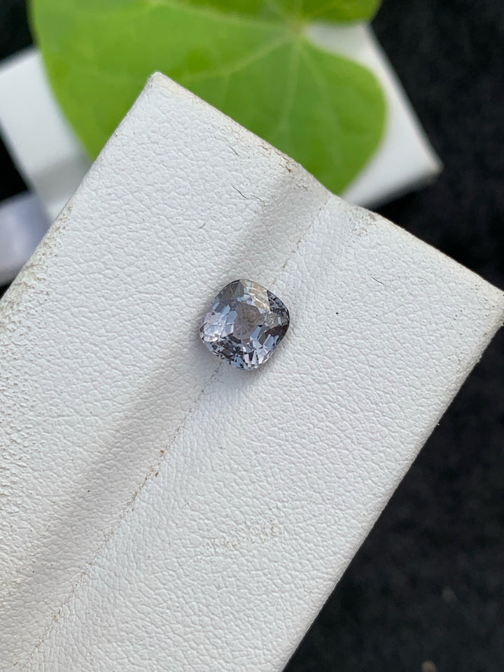 Grey Spinel Loose Gemstone: 1.25 CT Cushion Cut, Afghanistan Origin