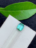 Cushion Cut Bluish Green Tourmaline Gemstone (7x6x4.5mm)