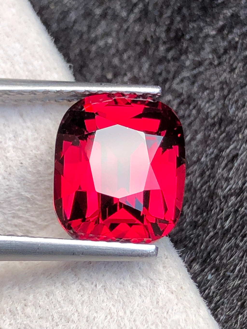 Rhodolite Garnet 4.44ct Cushion Cut Vibrant Reddish Gemstone from Tanzania