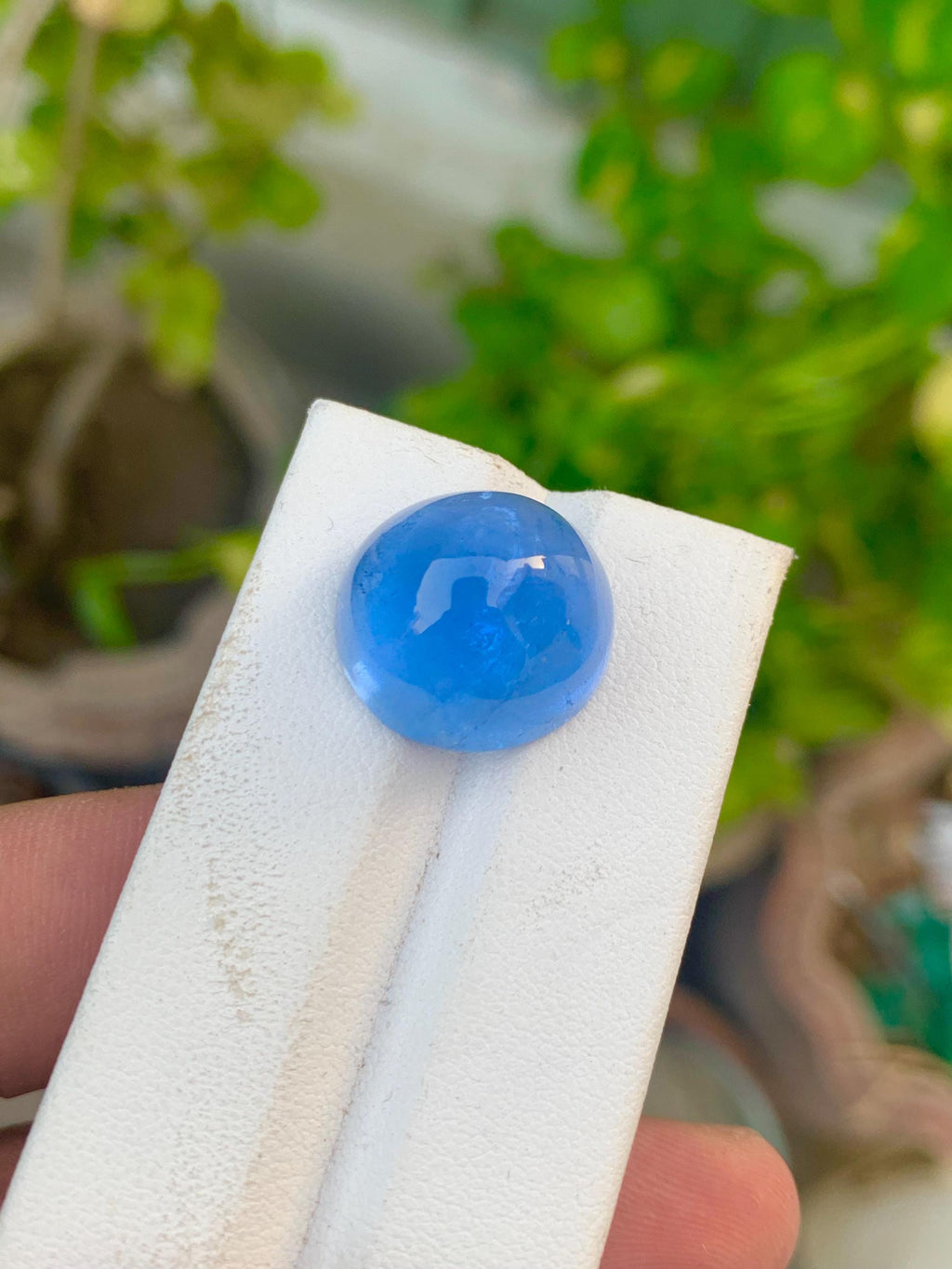 Santa Maria Aquamarine Cabochon: Deep Blue Gemstone, 22.60 CT