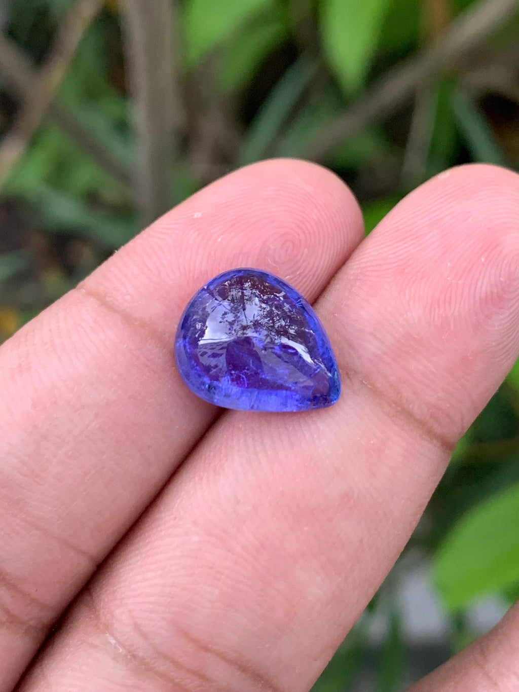 AAA Tanzanite Cabochon: 7.59 Carat Loose Gemstone, December Birthstone