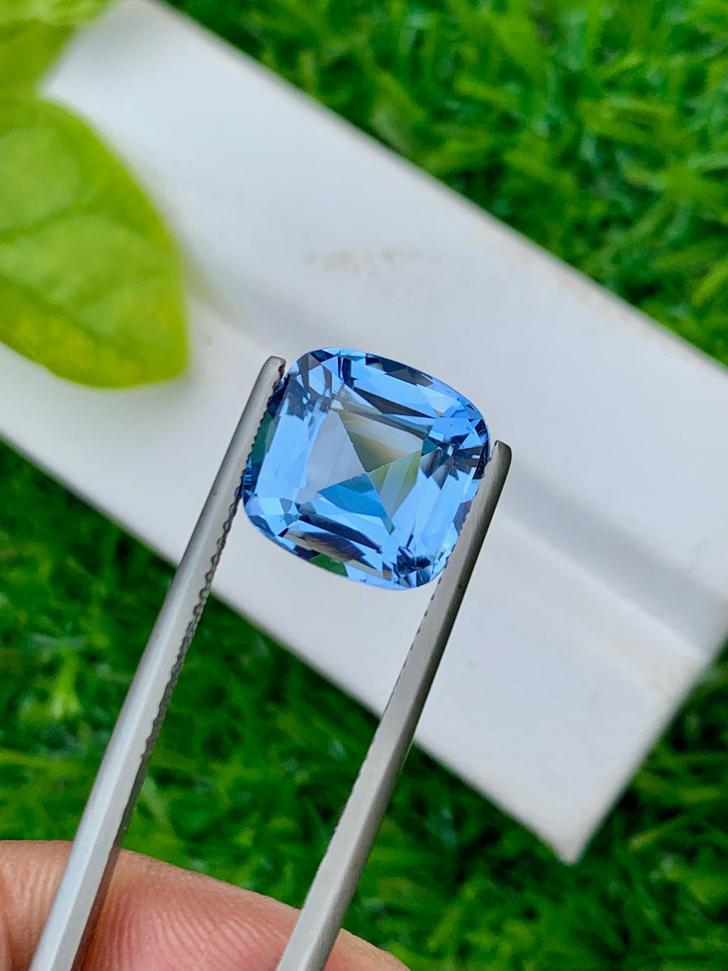 Santa Maria Aquamarine Gemstone: 5.60 CT Cushion Cut Stone From Brazil