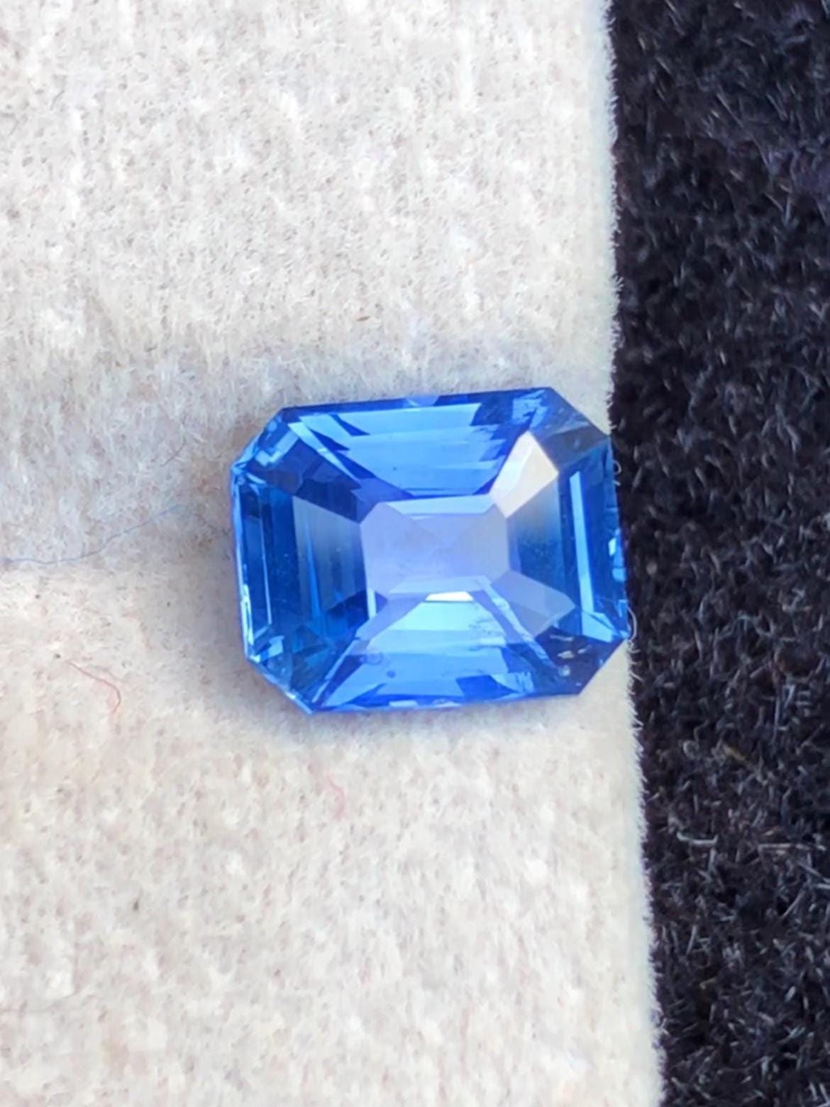 Blue Sapphire 1.54 Carat , Octagonal cut From Ceylon Sri Lanka With Certificate