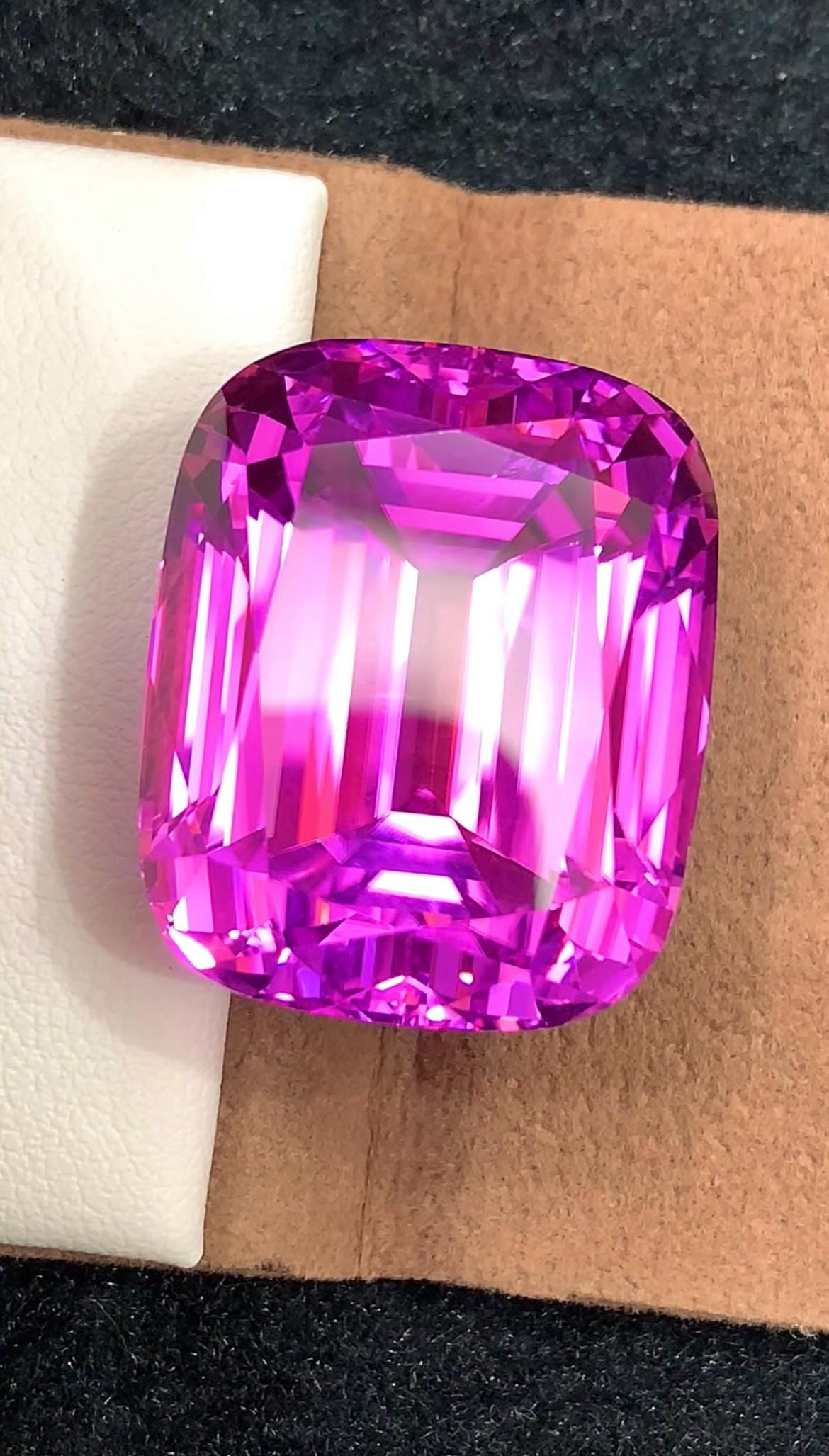 Pink Kunzite 100.60ct Cushion Cut Gem - Big Size Kunzite from Afghanistan