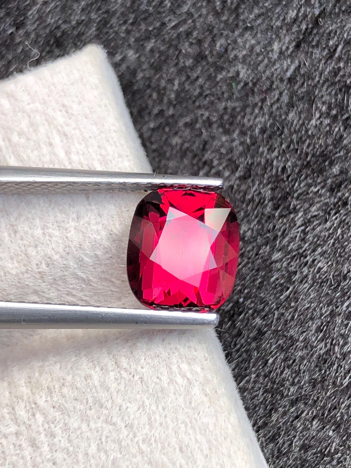 Rhodolite Garnet 3.09ct Cushion Cut Raspberry Pink from Tanzania