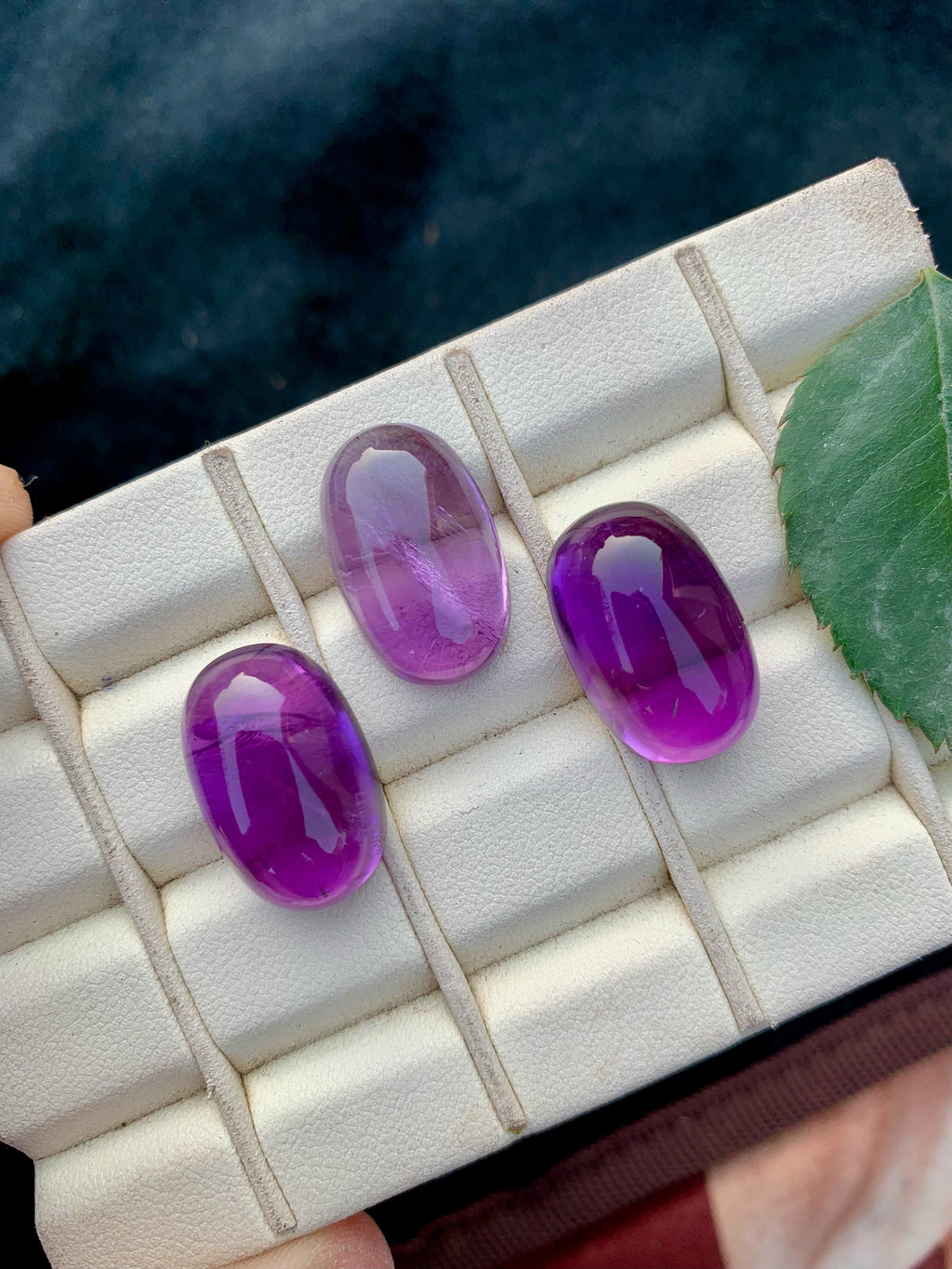 Deep Purple Amethyst Sugarloaf Cabochon Lot - 49.15 Carat